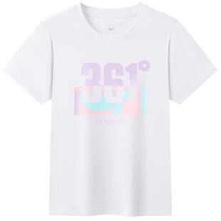 361°童装女童短袖针织衫2026夏季新款T恤中大童运动短袖儿童上衣
