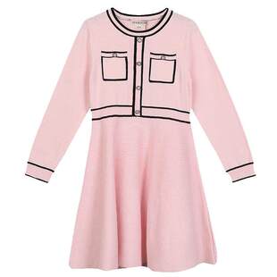 IVY HOUSE常春藤童装女童连衣裙小香风针织连衣裙优雅淑女亲子装