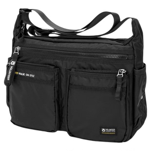 华朗迪尔男士斜挎包新款时尚通勤包男牛津布包多口袋轻便单肩包男