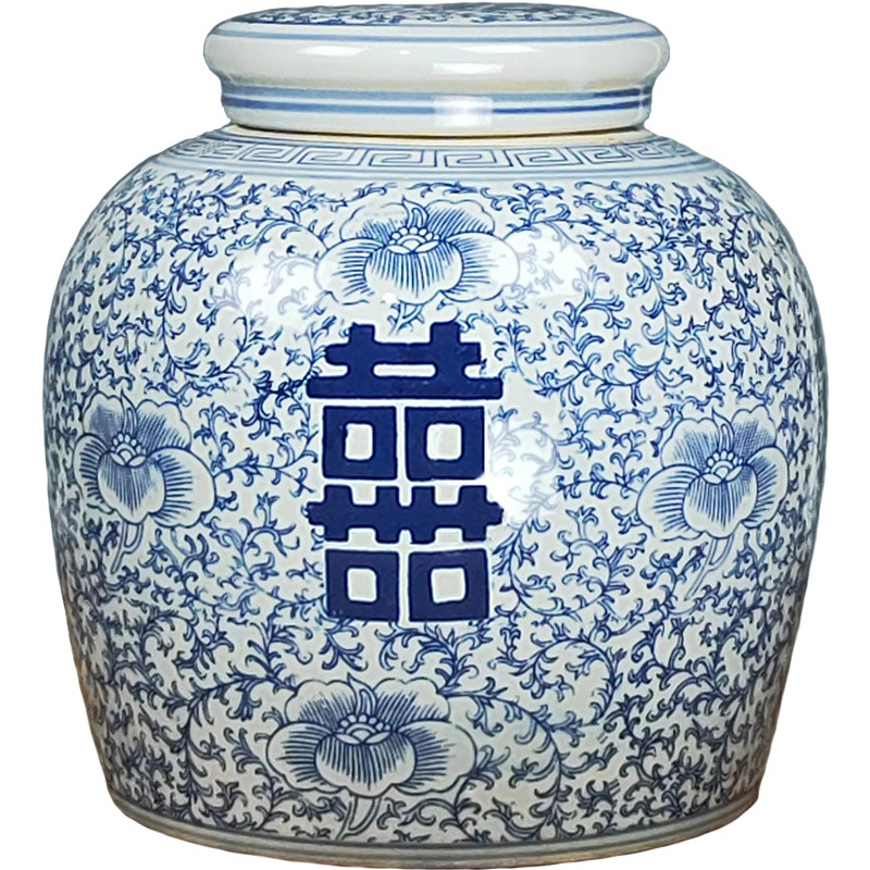 中式陶瓷景德镇花瓶储物罐