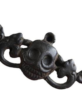 西藏民族风黑漆古尸陀林主脖挂坠