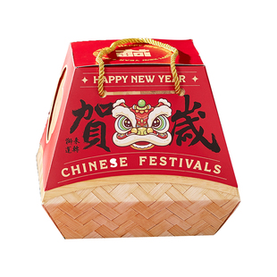 2026马年货瓦楞特产包装盒年味腊肠农产品礼品盒贺岁新禧高档礼盒