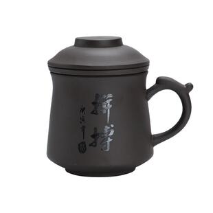紫砂茶杯带过滤复古大容量主人杯茶水分离办公杯办公室泡茶三件套