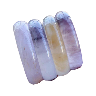 新款特价天然新疆金丝玉手镯玉石镯子黄龙玉圆条扁条手镯加宽玉石