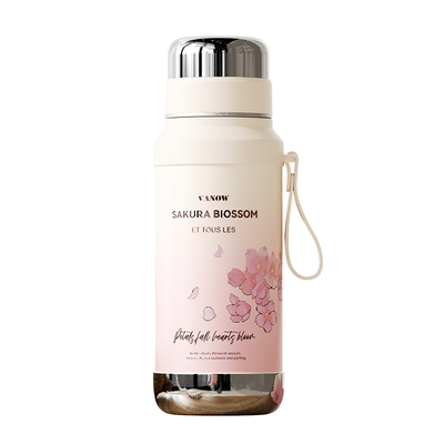 Vanow樱花保温杯女新款陶瓷内胆