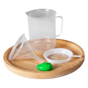 漏斗塑料小号灌装工具量杯拧盖神器茶漏过滤器 四件套