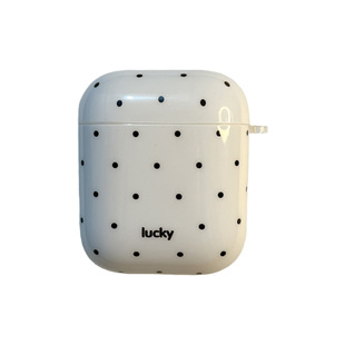 ins简约黑色波点适用airpodspro3代2代苹果保护套蓝牙airpods4耳机壳