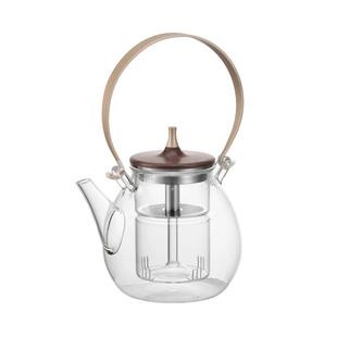 尚明杜兰月轮蒸煮茶壶家用耐热玻璃提梁泡茶壶老白茶蒸煮一体茶壶
