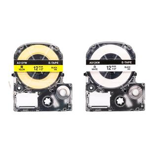 适用锦宫标签机色带爱普生LW-K400/600P/700标签带12mm9 18 24打印标签纸/PT-1000P SR550C/530C 贴普乐贴纸