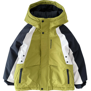 男童过冬棉服~中大童防风保暖连帽棉衣男孩冬季轻防水棉外套棉袄