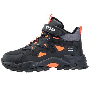 特步童鞋男鞋棉鞋高帮2024新款冬季加绒儿童棉鞋中大童保暖运动鞋