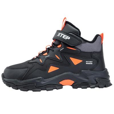 特步童鞋男鞋棉鞋高帮2024新款冬季加绒儿童棉鞋中大童保暖运动鞋