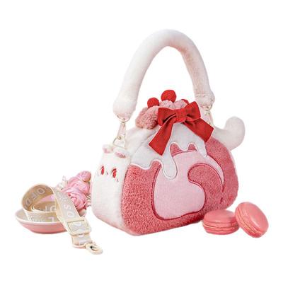 原创瑞士卷Lolita毛绒斜挎包手提