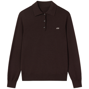 【保暖羊毛】Miss Sixty2025春秋新款针织衫polo领高智感通勤毛衣