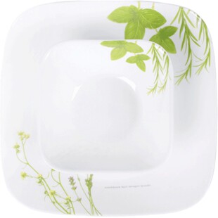 进口康宁餐具corelle2件组合康宁玻璃方盘平盘西餐盘子鱼盘