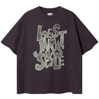 美式复古短袖情侣装江南先生