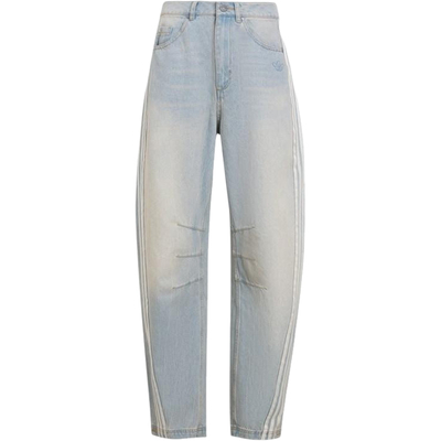 Adidas/阿迪达斯正品三叶草女士经典牛仔运动弯刀裤KG0200