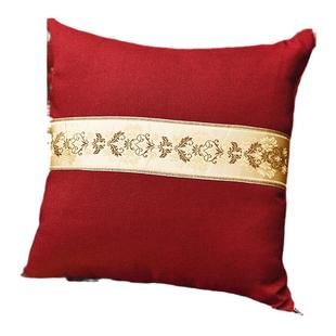 中式客厅抱枕红木沙发靠垫床头靠背办公午睡腰枕罗汉床靠枕不含芯