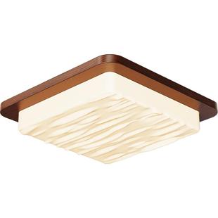 箭牌胡桃木法式过道吸顶灯原木奶油风全光谱护眼led主卧室吸顶灯