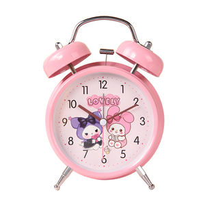 高颜值2025新款静音闹钟学生女孩用闹铃起床神器强力叫醒儿童时钟