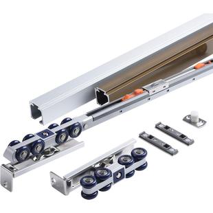 贸驰推拉门滑轮厨房玻璃不锈钢木门移门双向缓冲阻尼吊轮门吊轨道