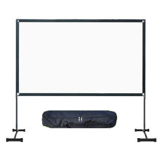 户外防风幕布100寸120寸投影幕布户外投影布幕布户外露营投影仪幕布支架落地户外露天电影布幕布户外移动幕布