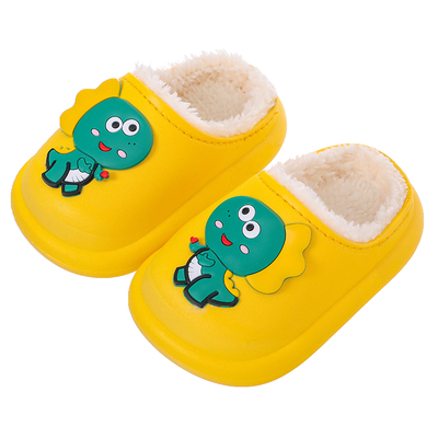 防水加绒保暖儿童棉拖鞋儿童可爱