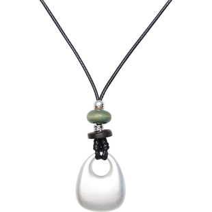 方糖家 秋冬复古拉丝金属吊坠抽拉编绳毛衣链2025新款小众长项链