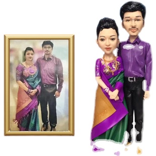 软陶捏泥人真人定制公仔手办蜡像泥人张照片diy生日结婚礼物人偶