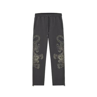 华人青年虎刺绣虎百搭潮流卫裤