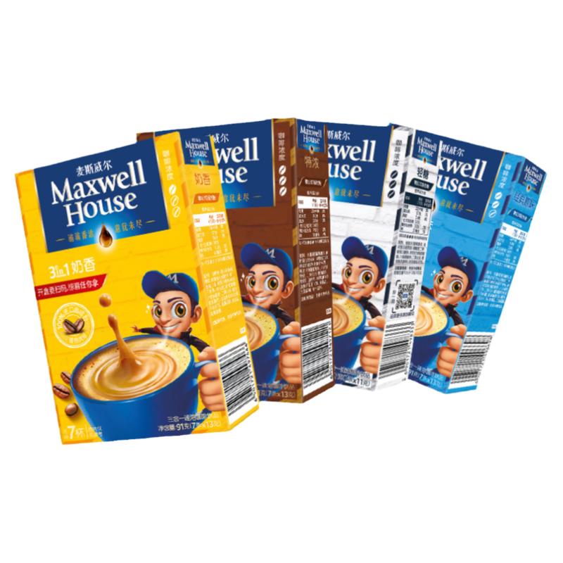 【任选专区】麦斯威尔Maxwell house特浓原味速溶咖啡7条盒装