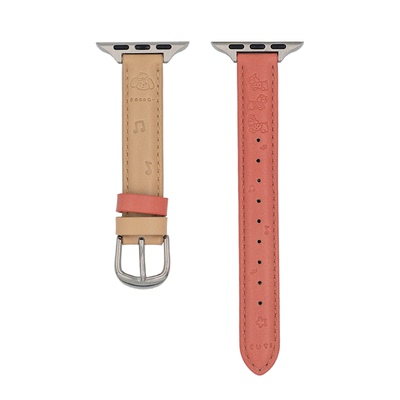 适用苹果iWatch秋冬柔软真皮表带