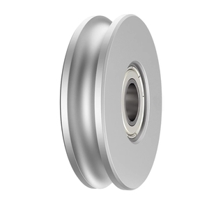 铝合金小滑轮u型轨道导轮被从动轮带轴承定滑轮惰轮导向皮带滚轮