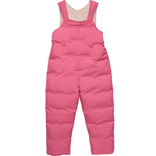 雅鹿儿童背带羽绒裤外穿婴儿幼儿小童男童女童幼童宝宝加厚连体裤