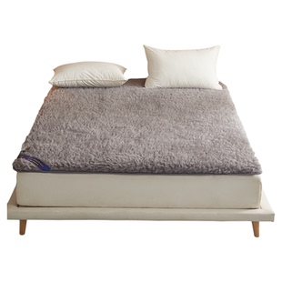 无印良品羊毛绒床褥冬季加厚羊羔绒床垫遮盖物榻榻米加绒褥子垫褥