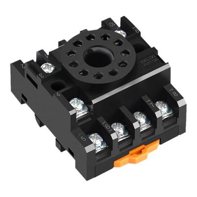 德力西 圆形11脚继电器底座插座 PF113A适用JQX JS14S继电器
