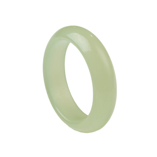 印象眸和田玉戒指晴水女玉石玉戒指男款简约素圈尾戒食指戒圈指环