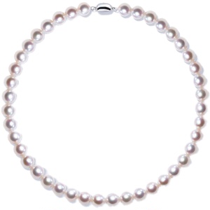 天然淡水近圆珍珠项链温柔大气时尚颈链优雅气质中秋团圆佳节送礼