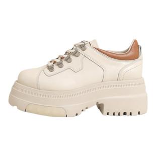 BLOCCO5设计师款ALL ROUND系列春季女靴系带低帮厚底增高女款