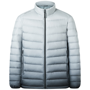 坦博尔秋季轻薄短款男款羽绒服立领叠穿户外徒步运动保暖品质外套