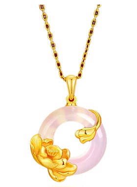 【中国黄金】平安扣项链送妈妈