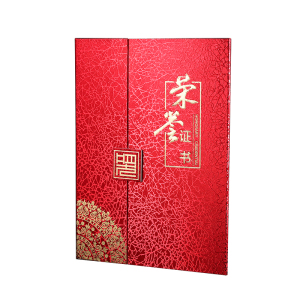 大胡子荣誉证书三折式