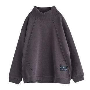 卫衣女秋冬2025半高领加绒加厚宽松大码复古长袖保暖女装上衣外套