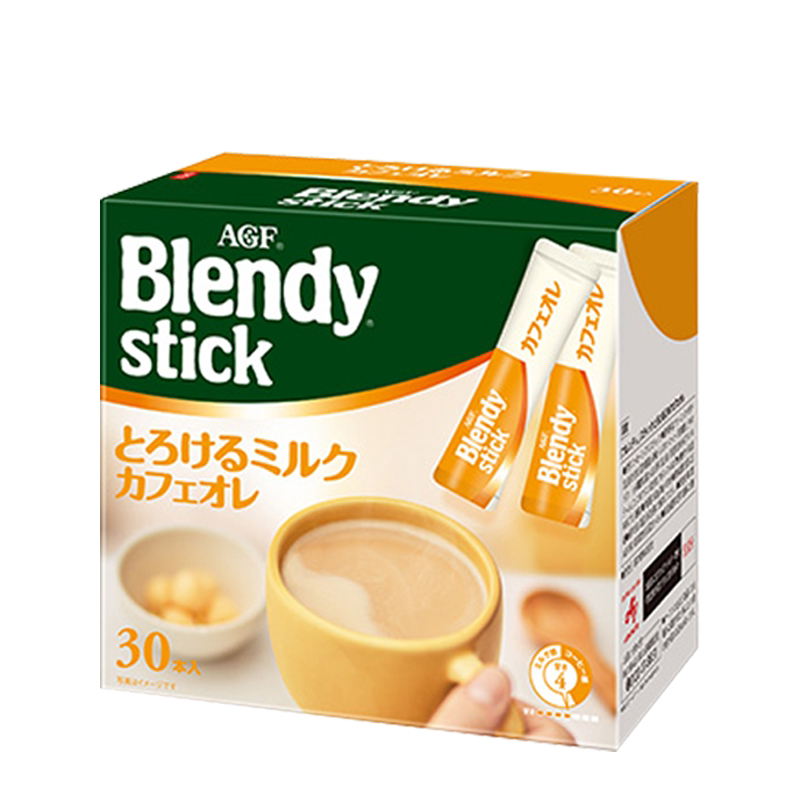 日本AGF blendy stick速溶咖啡意式经典无蔗糖牛奶抹茶微糖拿铁27