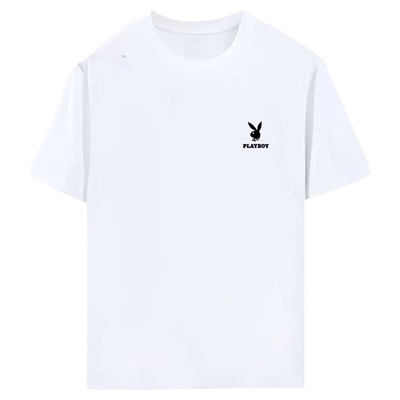 花花公子夏季纯棉短袖T恤男女