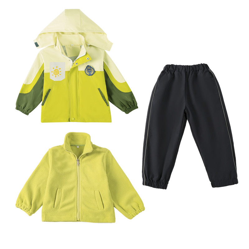 幼儿园园服冬装冲锋衣三件套一二年级儿童班服秋季运动会团体服装