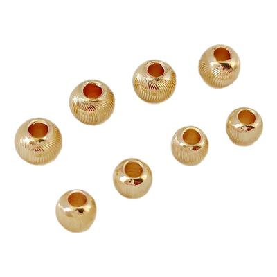 保色批花切面细纹猫眼圆珠散珠