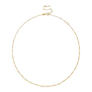 明星杨采钰周雨彤同款高端S925纯银镀18K金白色圆珠珠锁骨项链