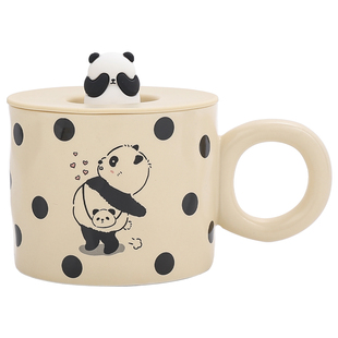 奶fufu马克杯带盖网红水杯早餐杯情侣杯精致好看的杯子女生日礼物