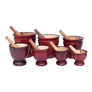 傣味舂臼鸡脚家用实木捣蒜研磨器舂木辣椒擂钵对窝杵舂钵舂桶木臼